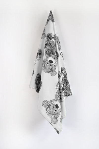 Tallulah the Teddy Jersey Wrap - Black and White