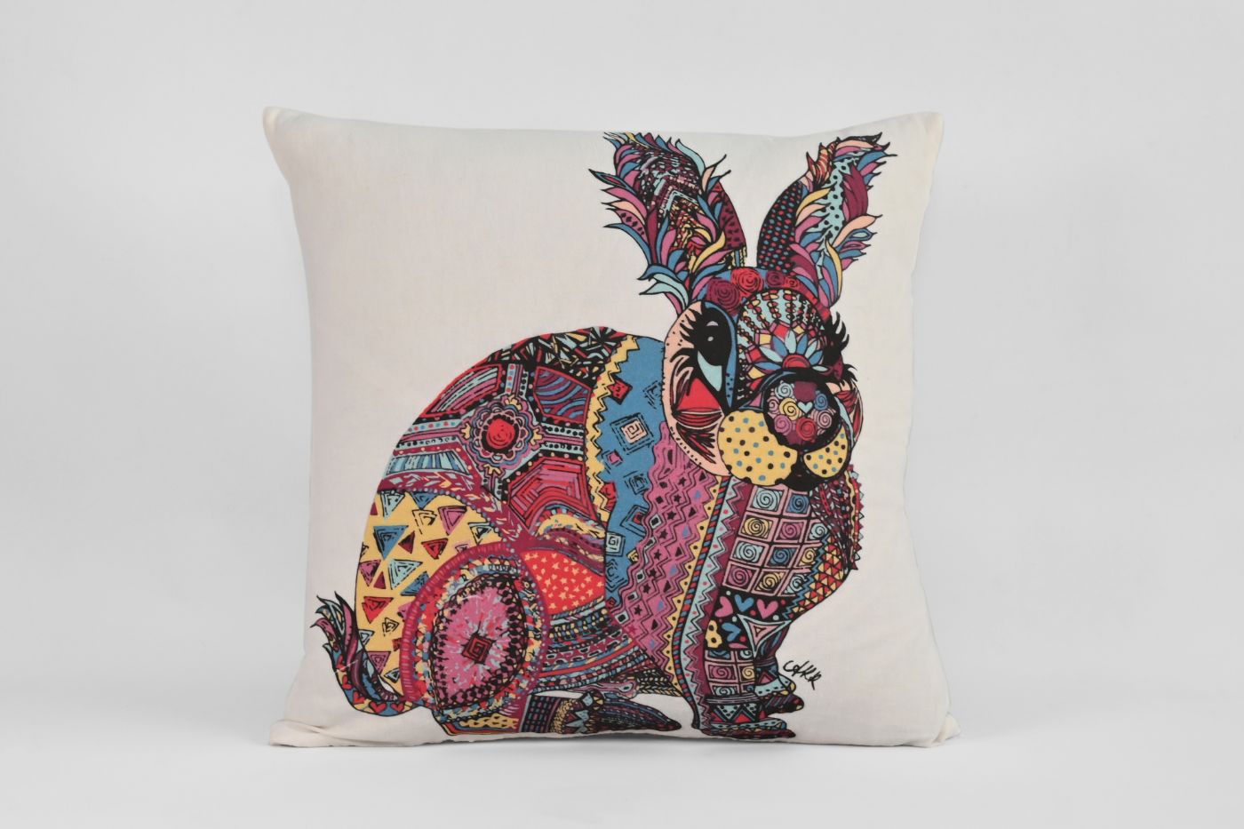 Boris the Bunny Linen Cushion