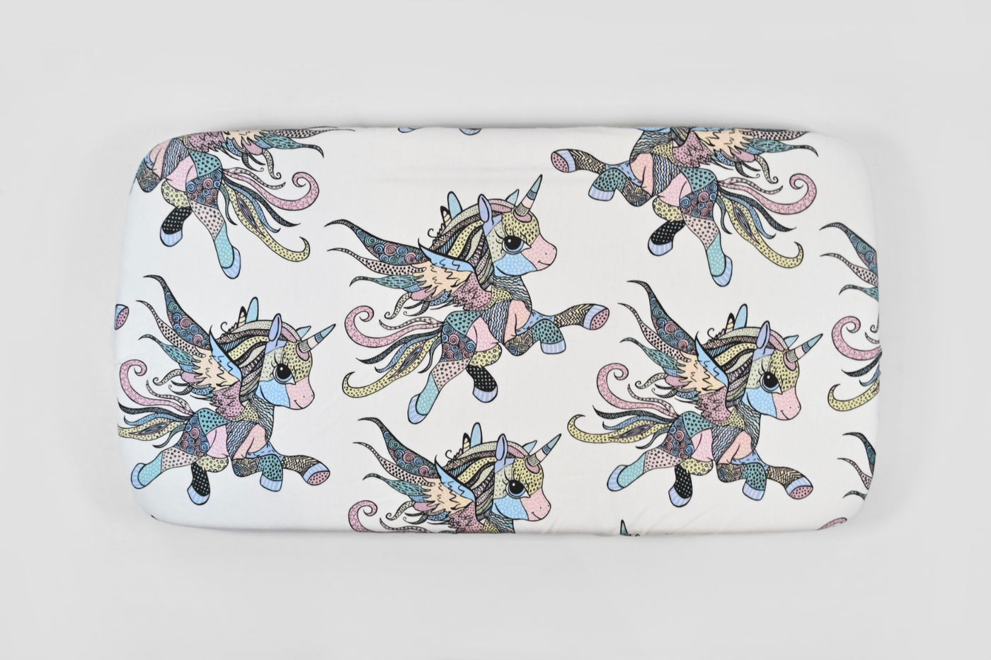 Lila the Unicorn Bassinet Sheet - Colour