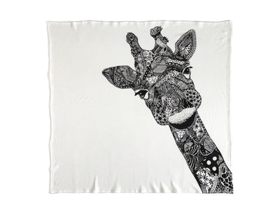 Gezabel the Giraffe Jersey Wrap - Black and White